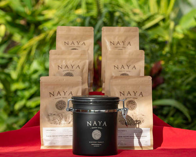 coffee bags and naya vault